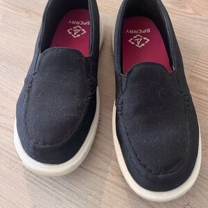 Sperry womens canvas Black Slip-On Shoes size 9
